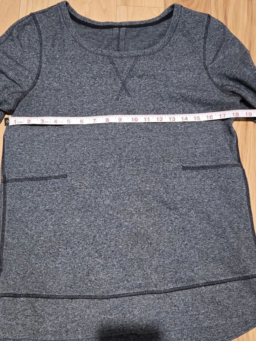 LULULEMON Exhalation Pullover II Size 8 Heathered Speckled Black